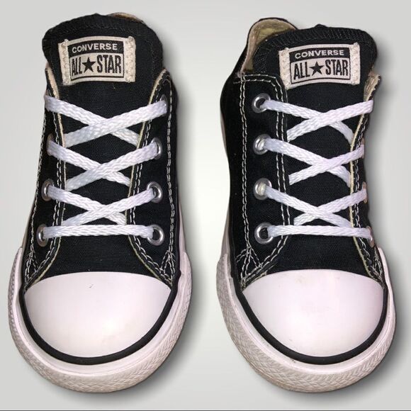 Converse All Star Infant Low Top Black size 8 - Picture 3 of 8